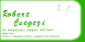 robert csegezi business card